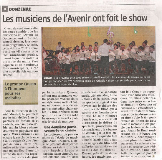 article concert 2012